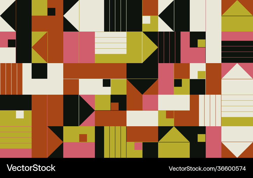 Simple geometric pattern design with basic Vector Image