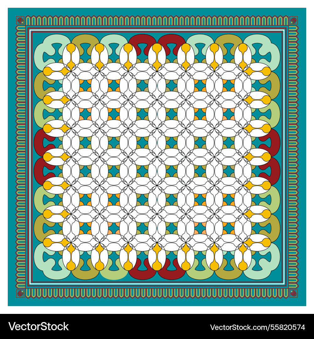 Square geometric print pattern Vector Image