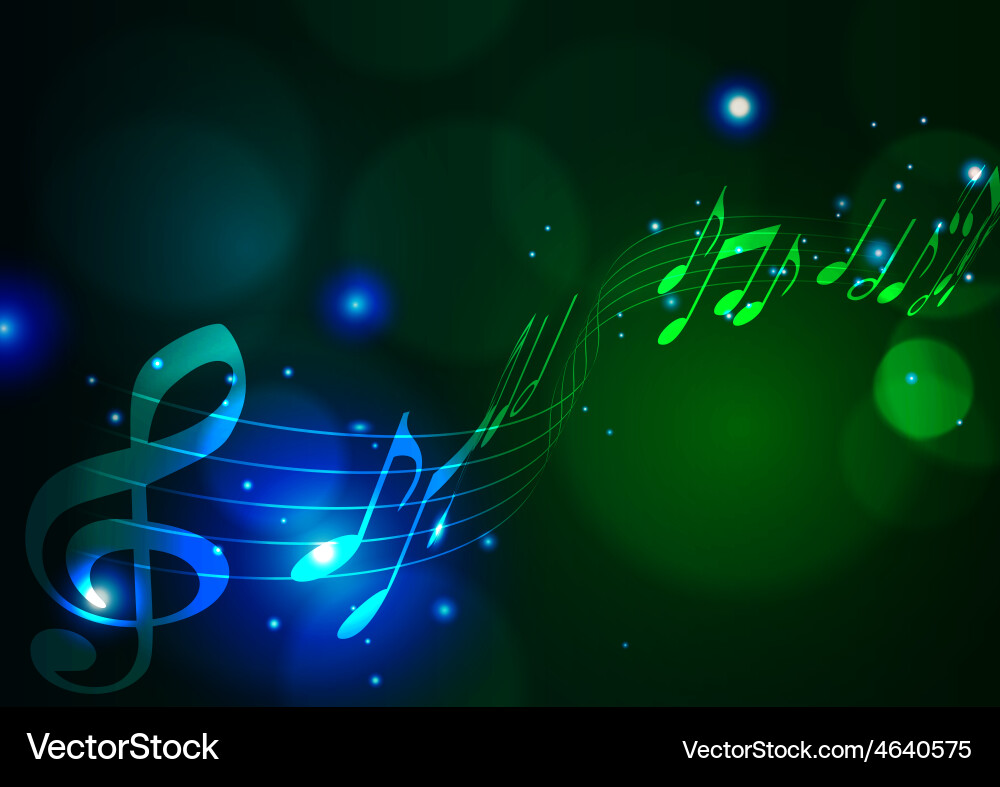 Abstract notes with light bokeh background Vector Image