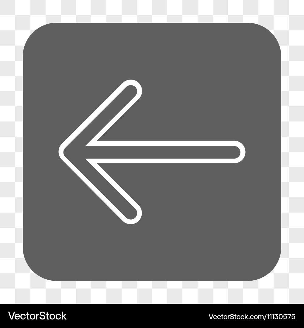 Arrow left rounded square button vector image