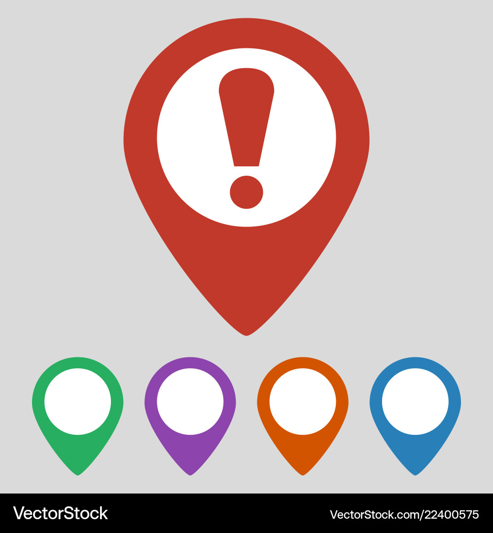 Attention Map Pointer Icon vector image