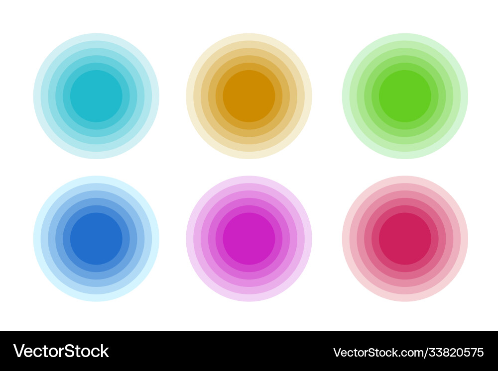 Circle color gradient collection design Vector Image