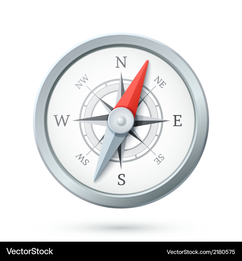 Compass icon isolated on white background Vector Image