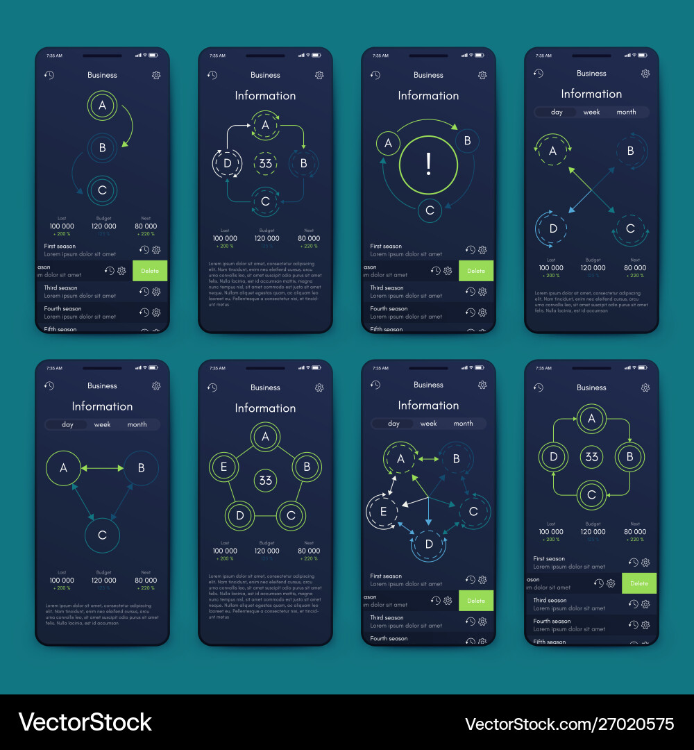 Different ui ux gui screens and flat web icons Different ui ux gui screens and flat web icons vector image