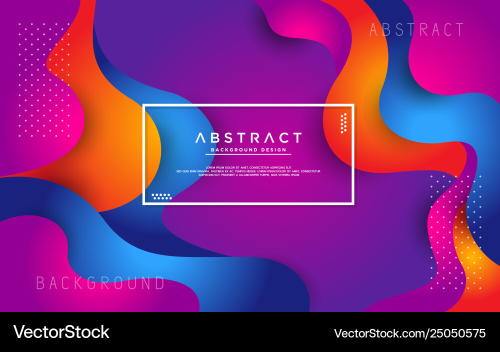 Dynamic Liquid 3D Abstract Background vector image