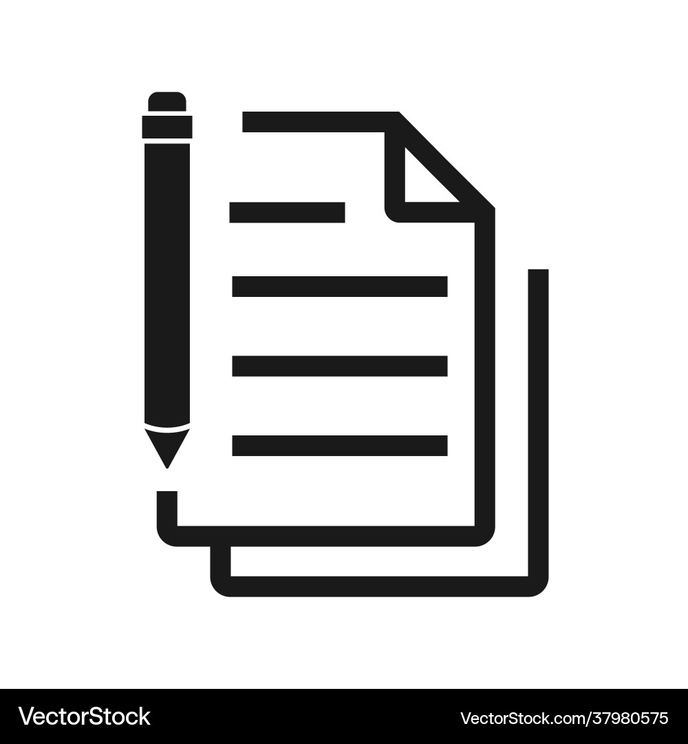 Edit document sign icon content button vector image