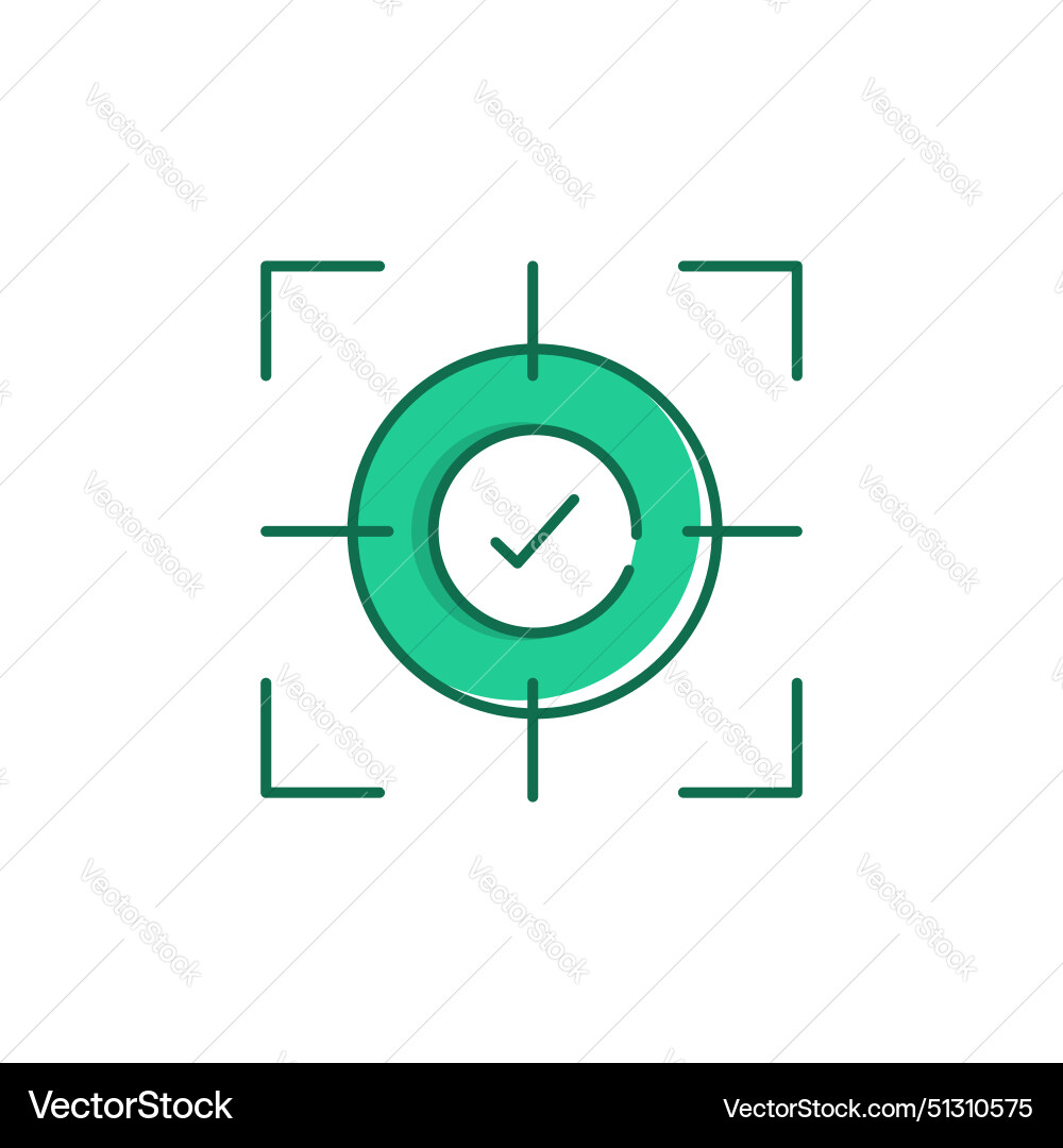 Improved accuracy icon design vector image