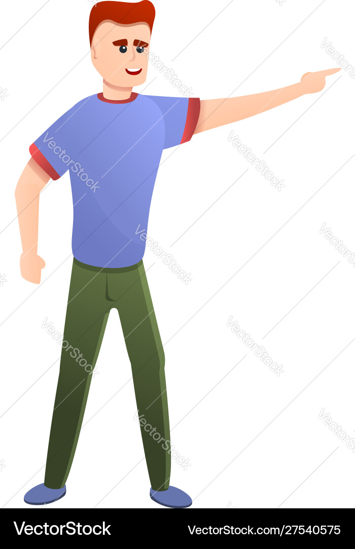 Man Pointing Right - Direction Icon vector image
