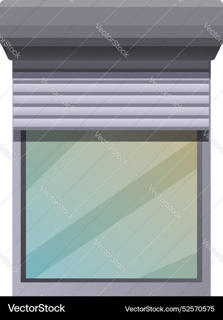 Modern window being covered by security shutter Vector Image