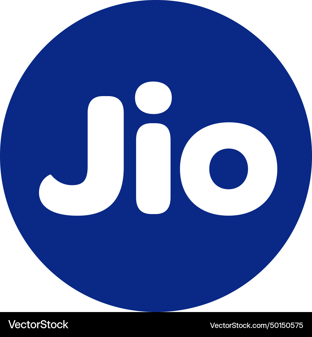 Reliance jio logo log Reliance jio logo log vector image