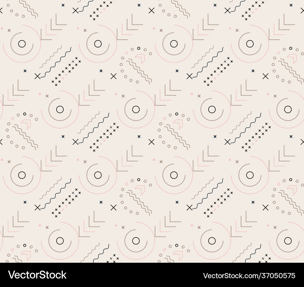 Seamless patterns with abstract ornament vector image