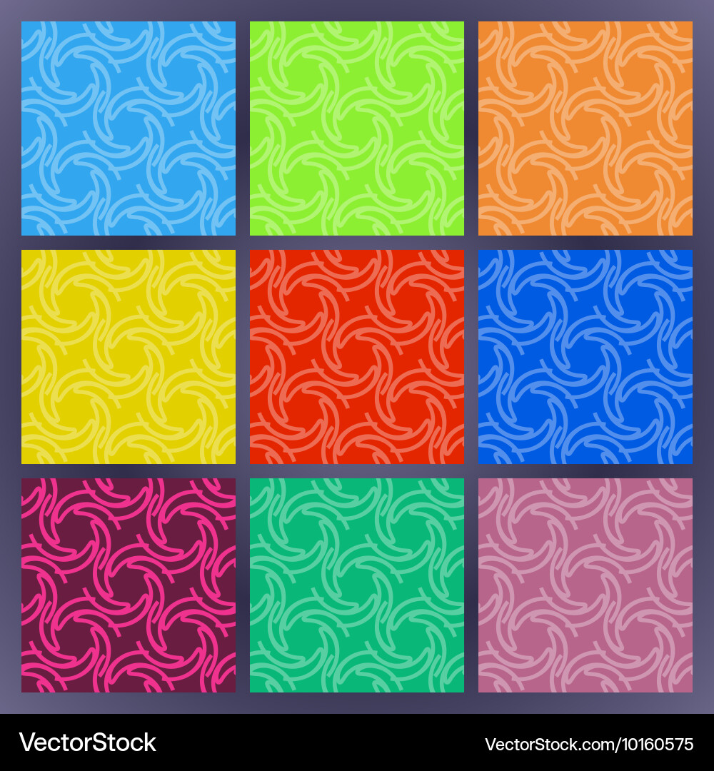 Set of color seamless patterns vector image