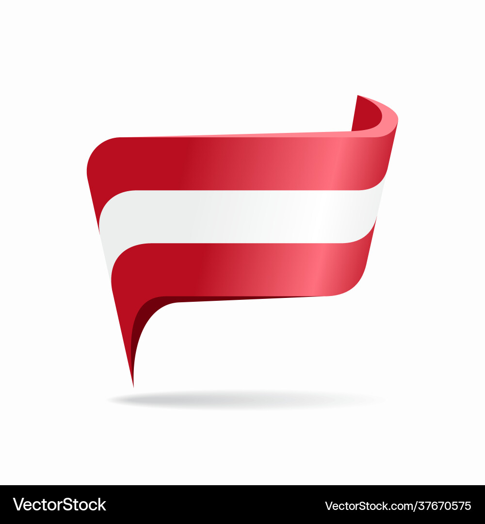 Österreich Flag Pointer Map Layout vektorbild