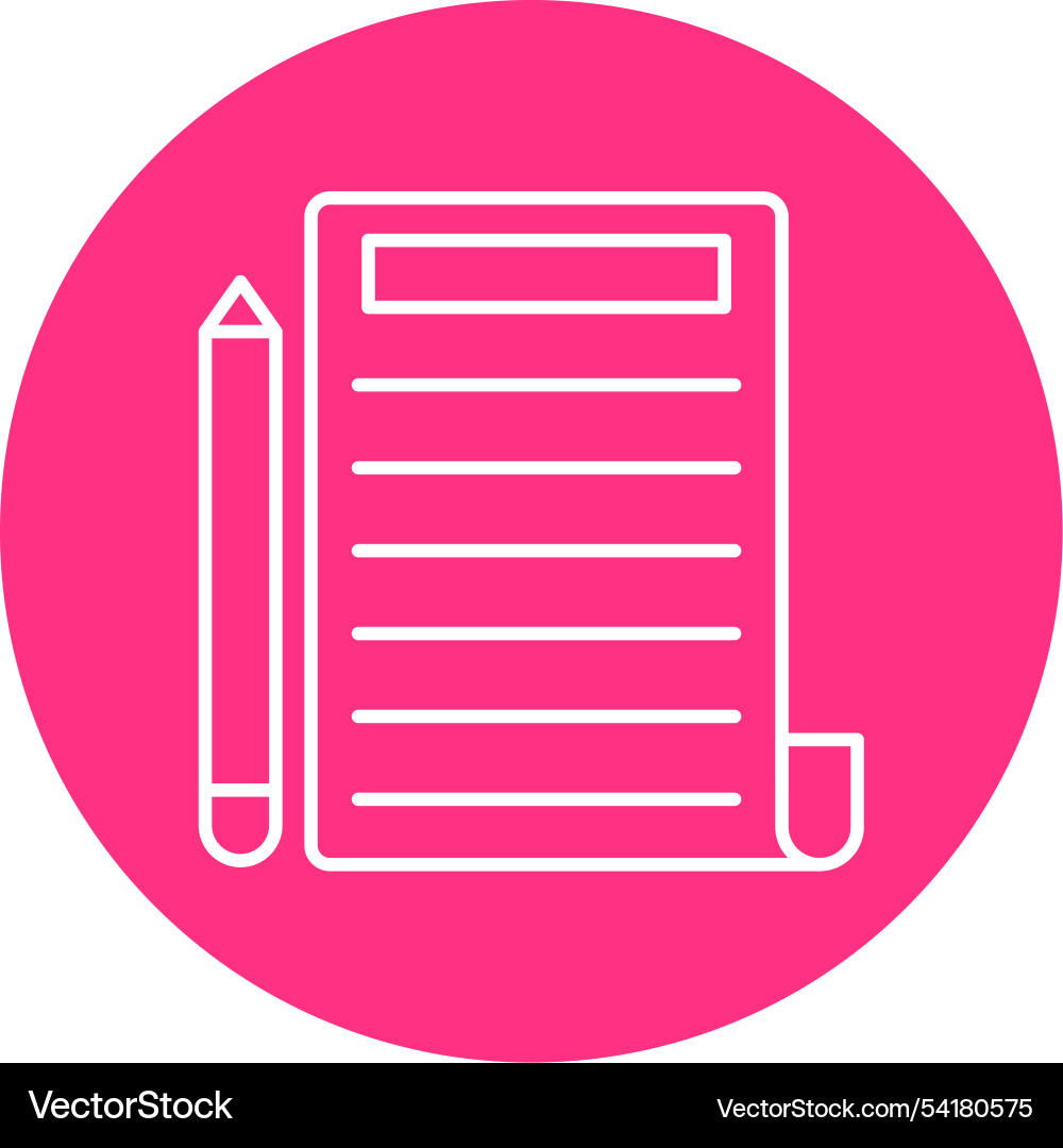Write line circle icon vector image
