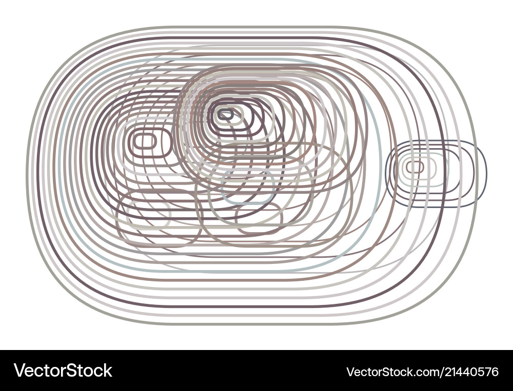 Artistic rounded rectangle background pattern vector image