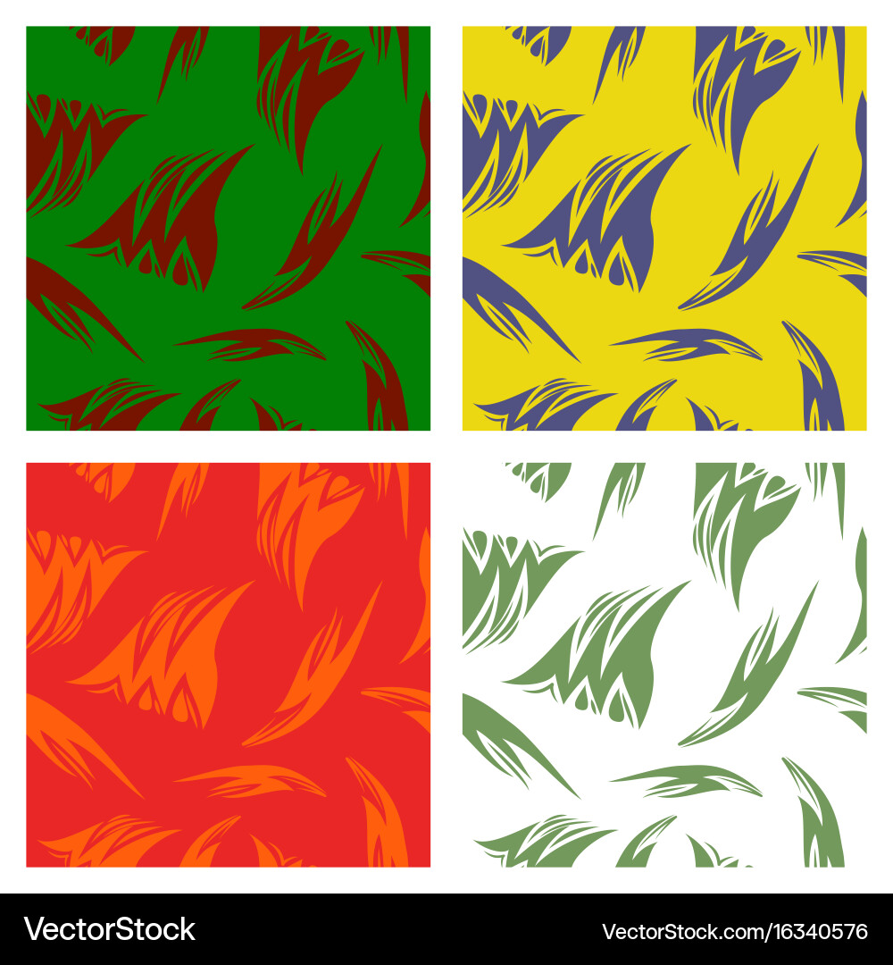 Assembly of patterns in striped style vector image