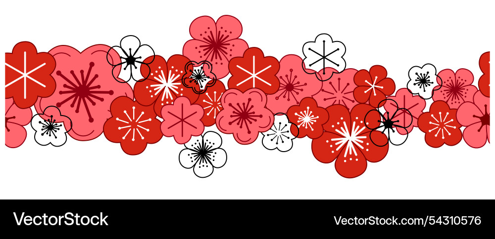 Blossoming sakura cherry or apple buds Blossoming sakura cherry or apple buds vector image