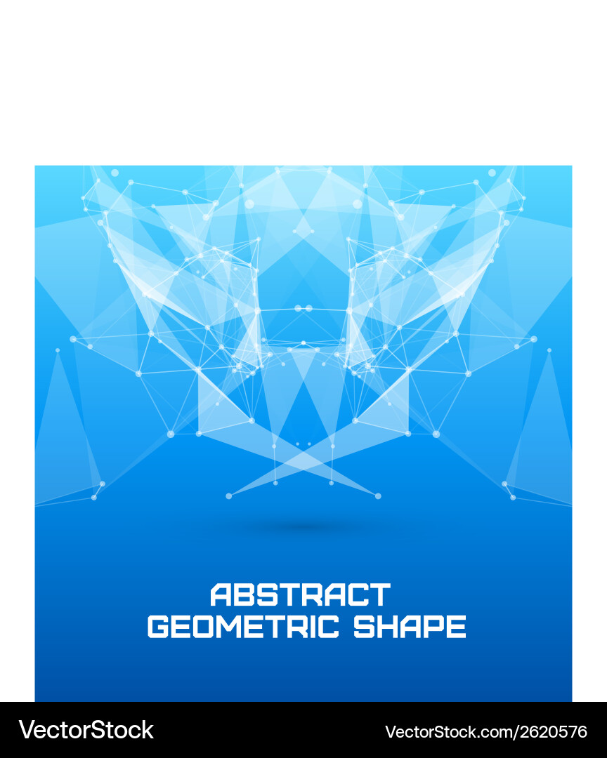 Blue abstract mesh background with circles lines vector image
