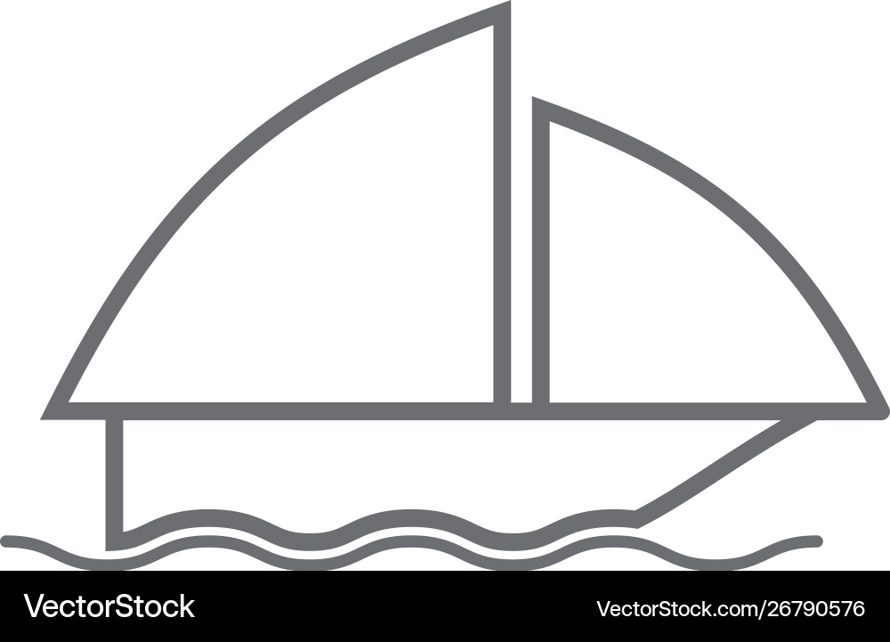 Boat icon simple element from map and navigation Boat icon simple element from map and navigation vector image