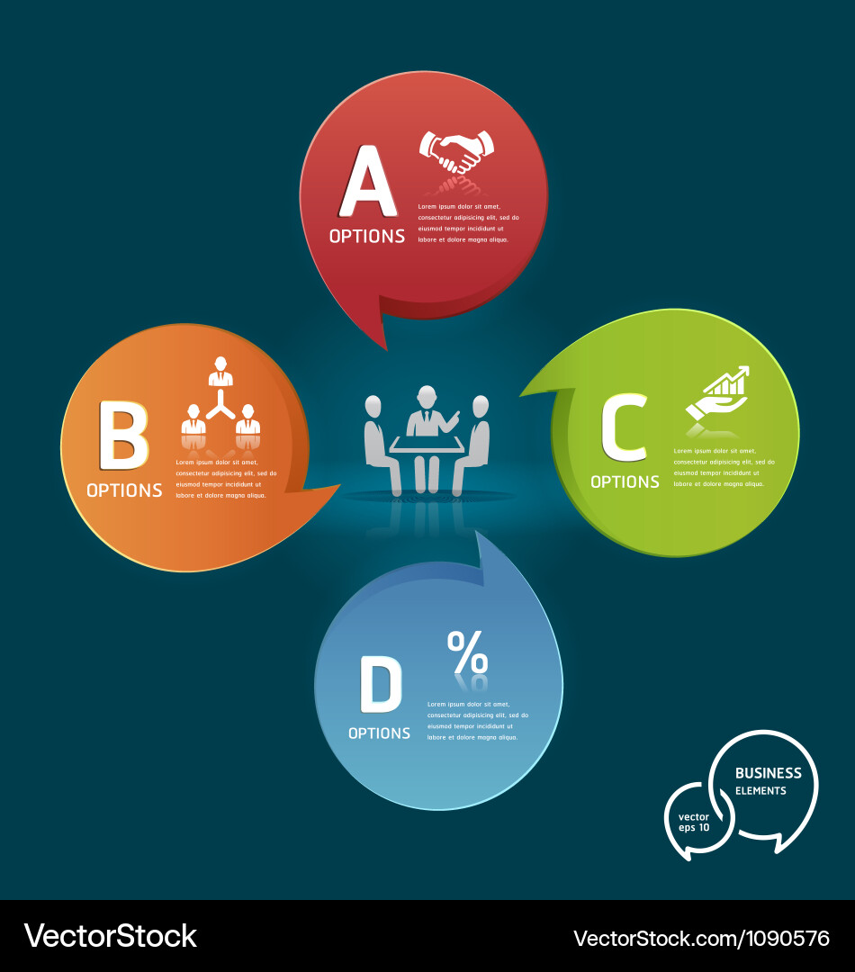Business Meeting with Speech Bubbles Vector Image