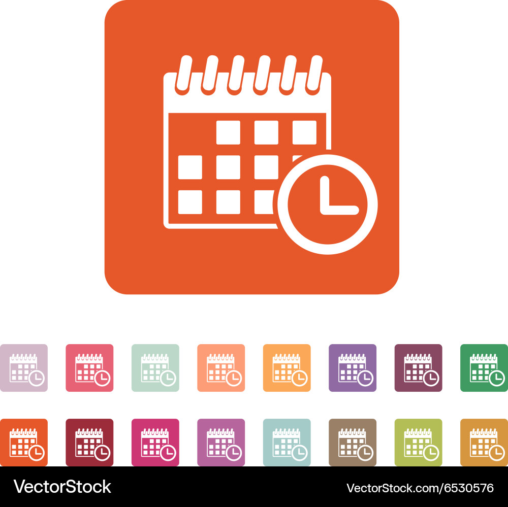 Calendar icon reminder and event time symbol Vector Image