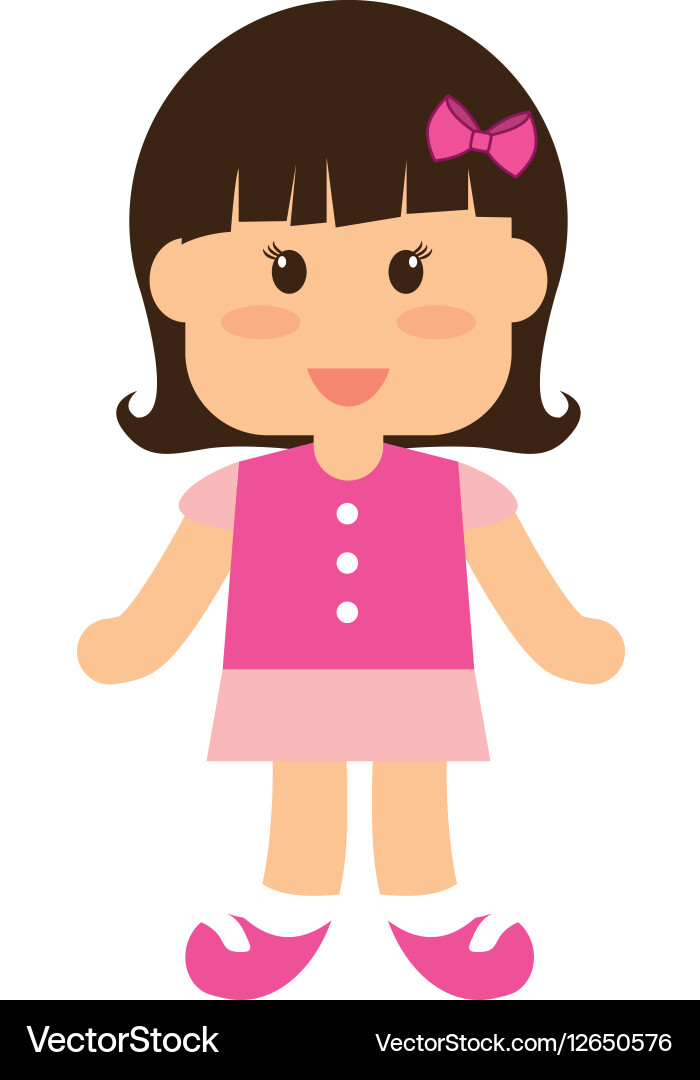 Cute girl icon Vector Image
