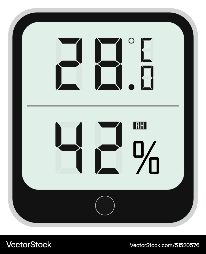 Digital thermometer with humidity indicator Vector Image
