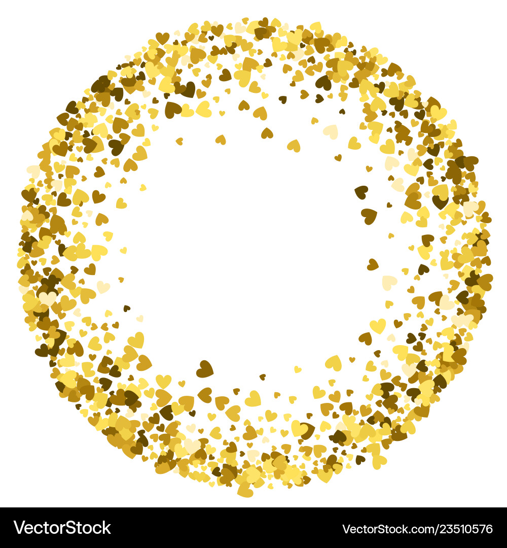 Frame or border of random scatter hearts Frame or border of random scatter hearts vector image
