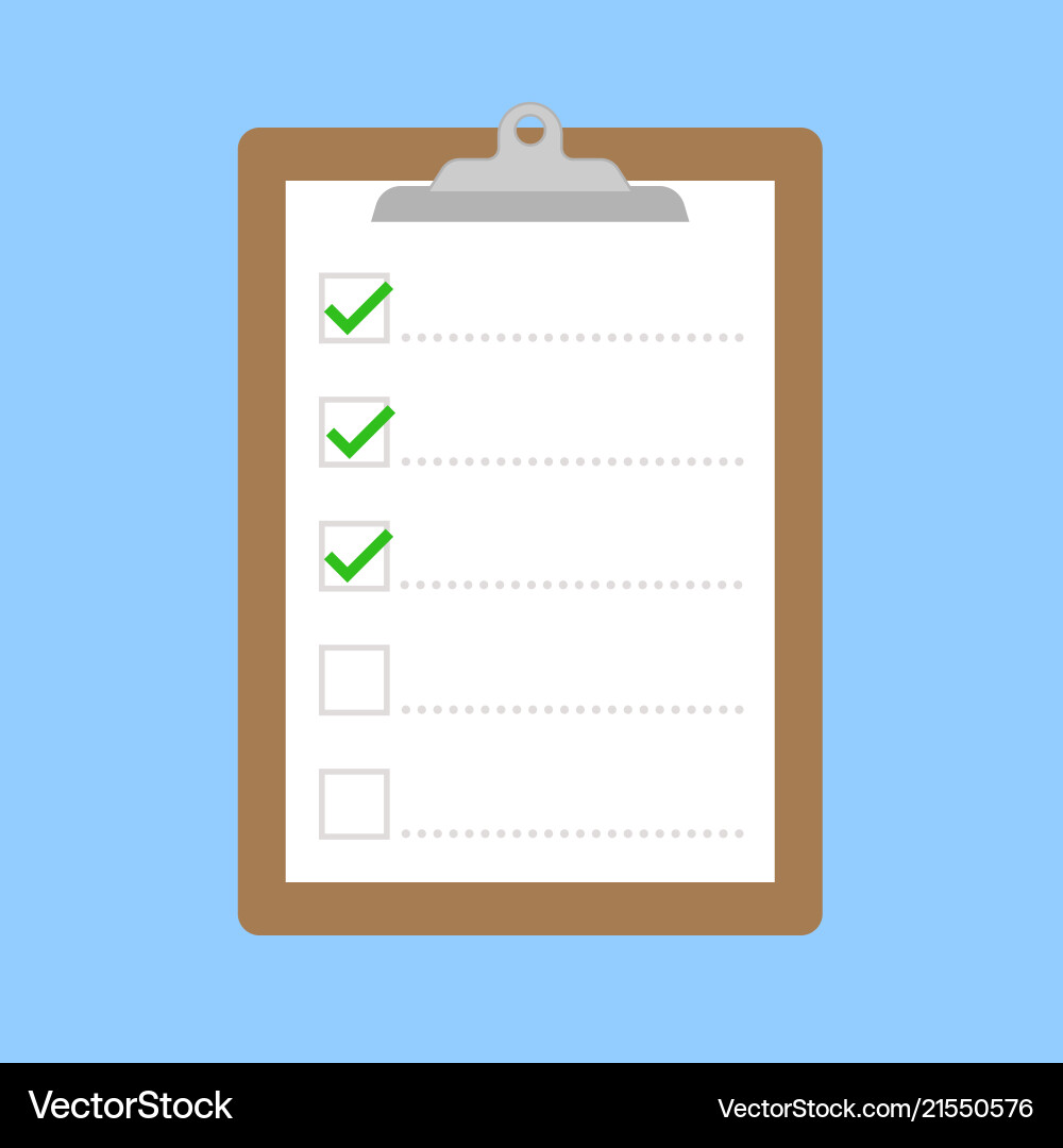 Giant Check List - Task Management vector image