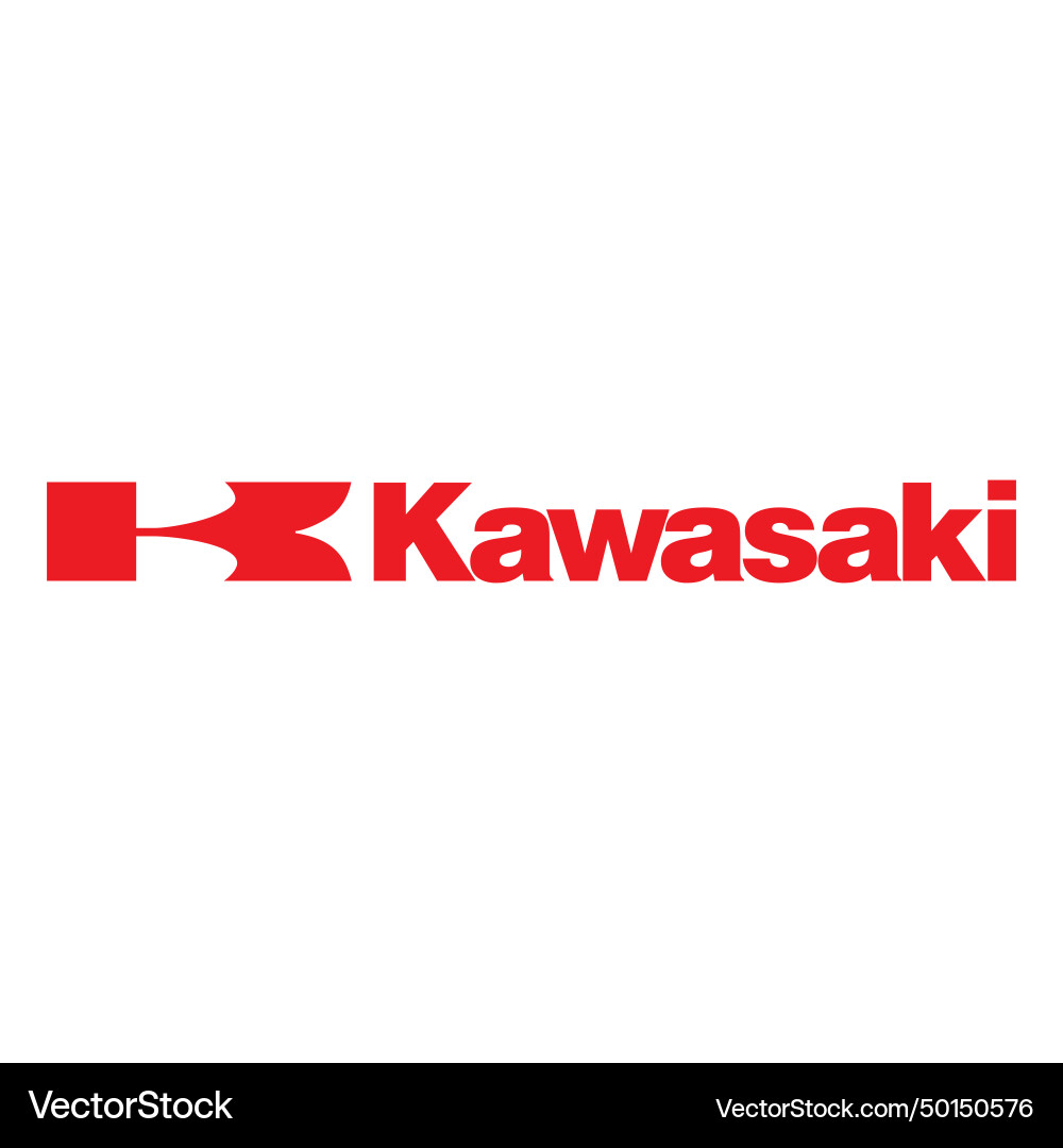 Kawasaki logo automobile brand Royalty Free Vector Image