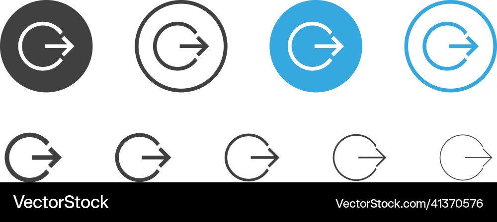 Logout Arrow Icon - Exit Symbol vector image