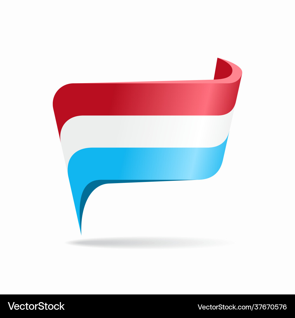 Luxembourg flag map pointer layout Luxembourg flag map pointer layout vector image
