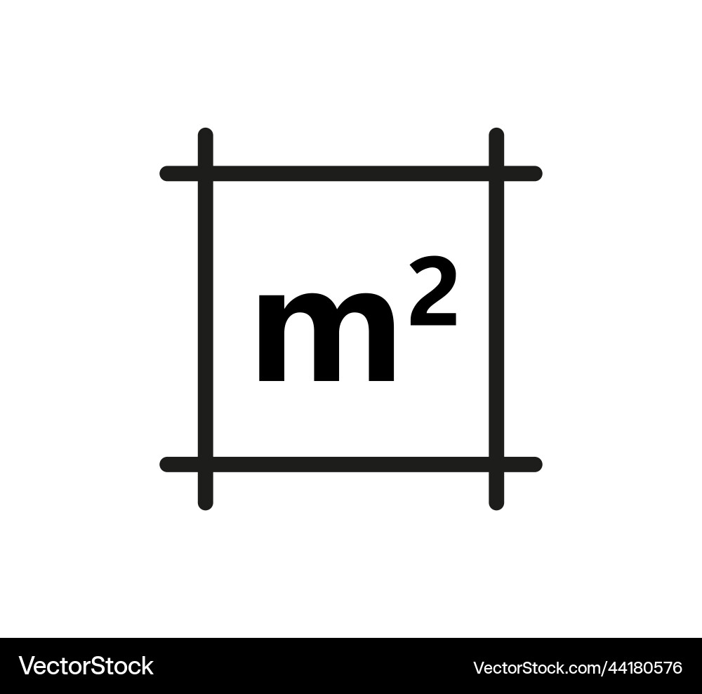 Quadratische Meter Ikone m2 Schild flache Fläche in Quadratische Meter Ikone m2 Schild flache Fläche in vektorbild