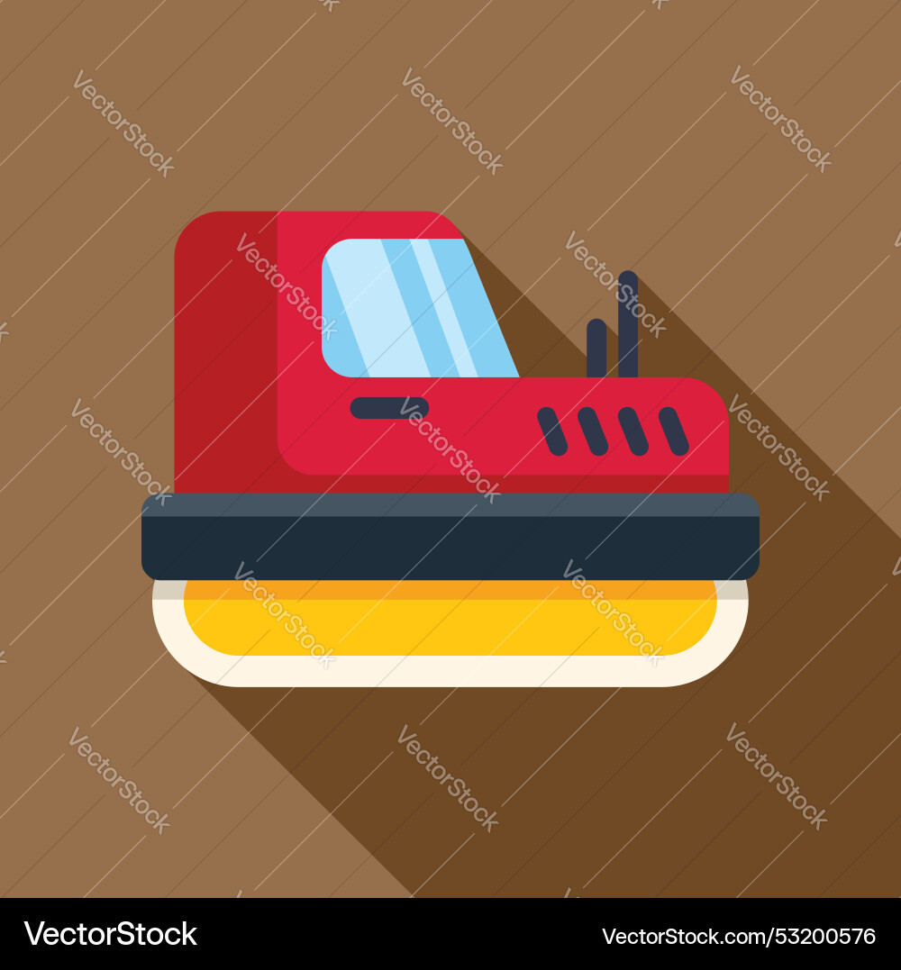 Red hovercraft floating on cushion of air Red hovercraft floating on cushion of air vector image