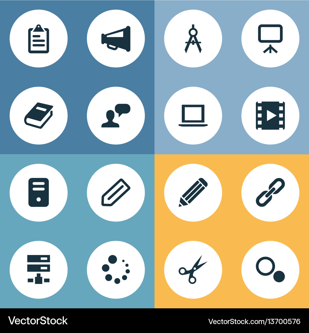 Set of simple web icons vector image