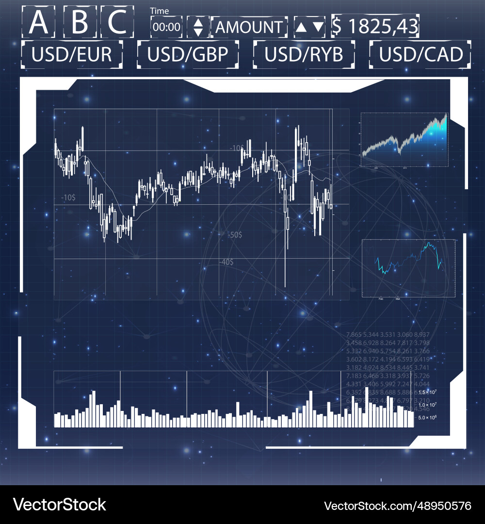 Trading algorithm analytics Trading algorithm analytics vector image