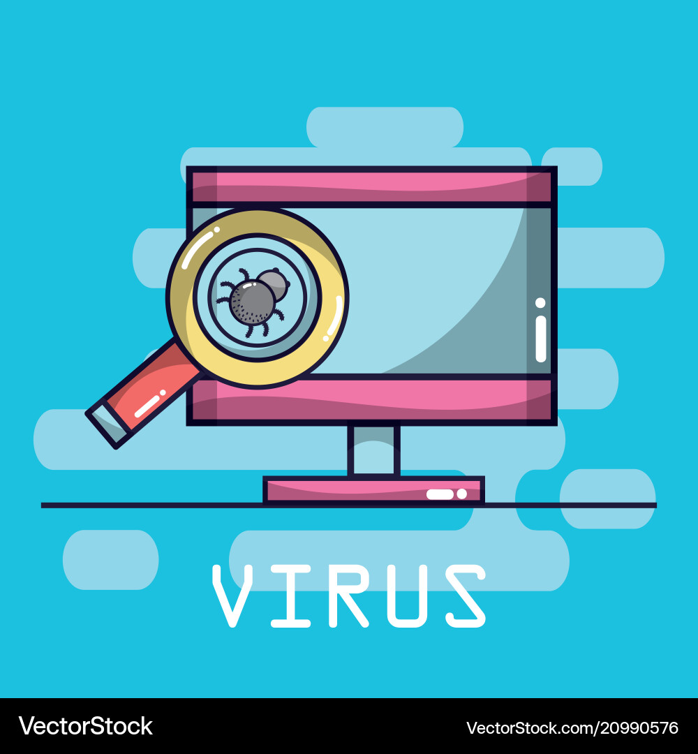 Virus detection security system Virus detection security system Vector Image
