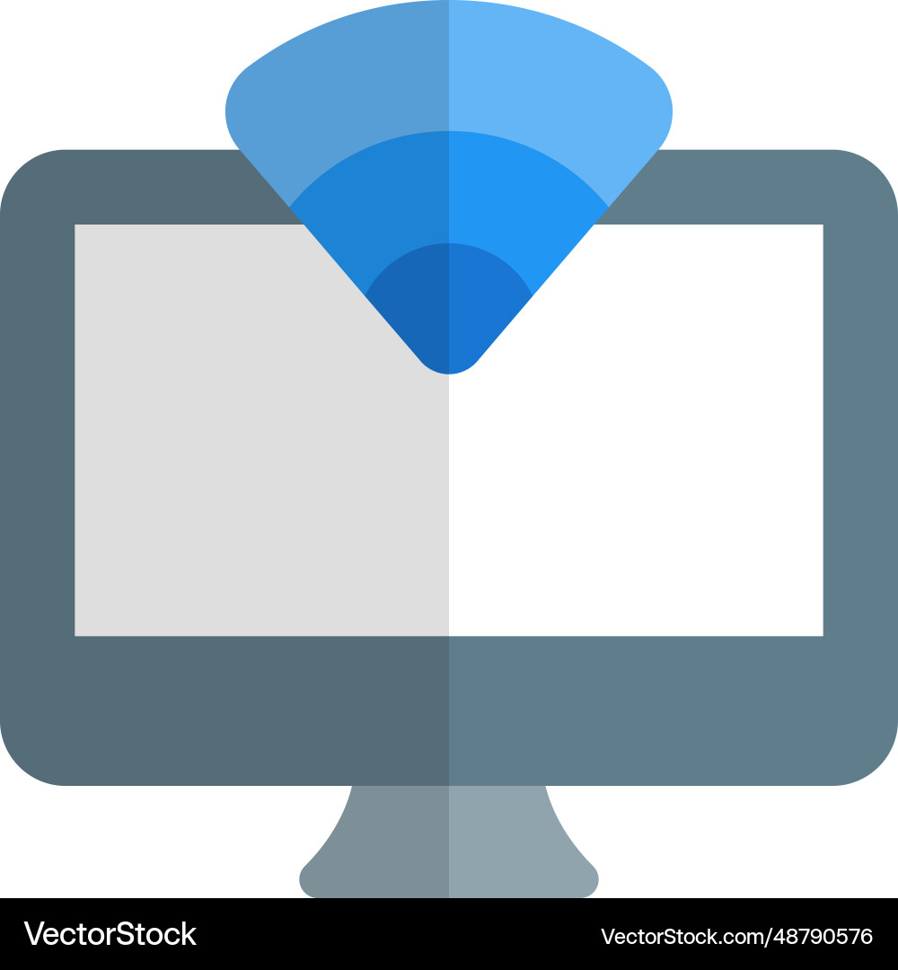 Wireless internet access on a desktop vector image