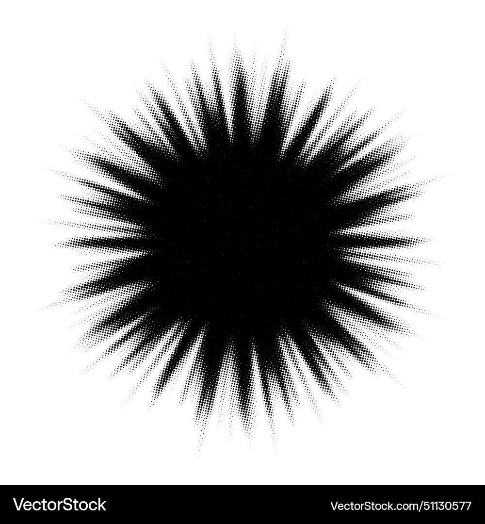 Abstract halftone burst pattern Abstract halftone burst pattern Vector Image