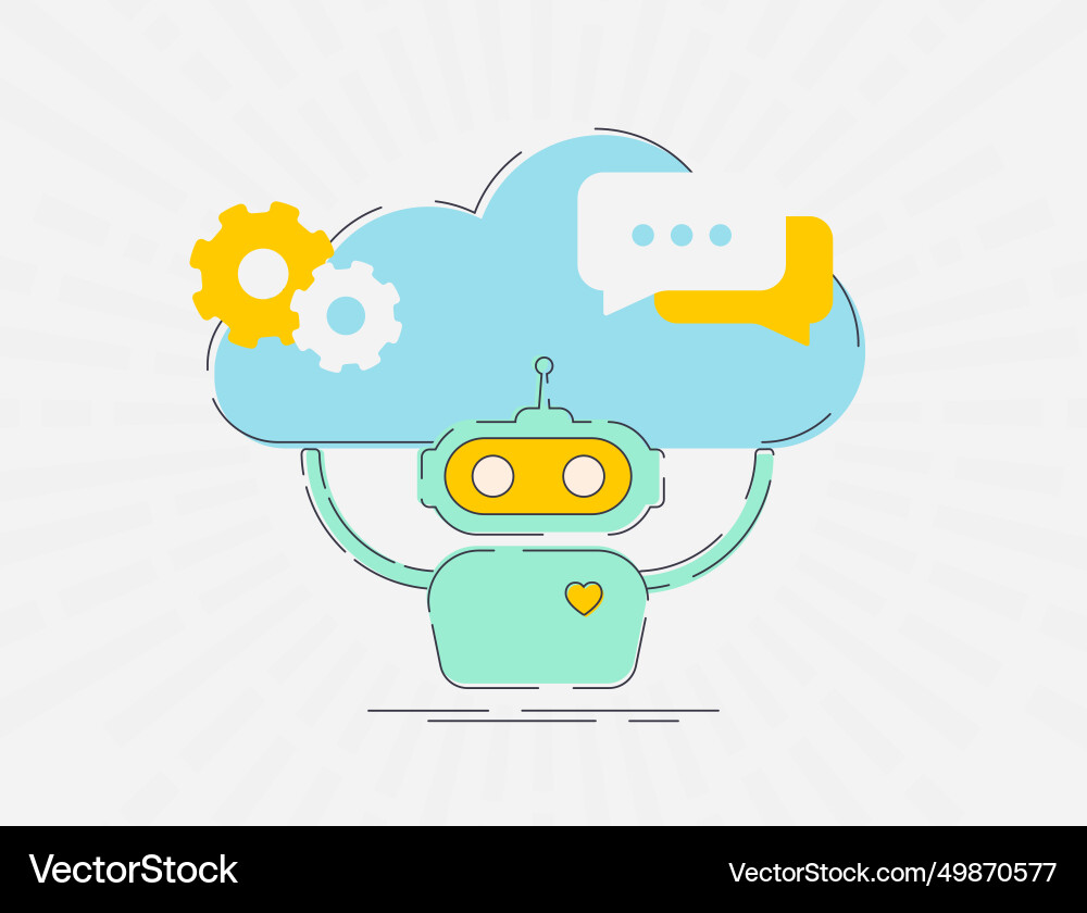 Ai in cloud computing ai-ready storage Ai in cloud computing ai-ready storage vector image