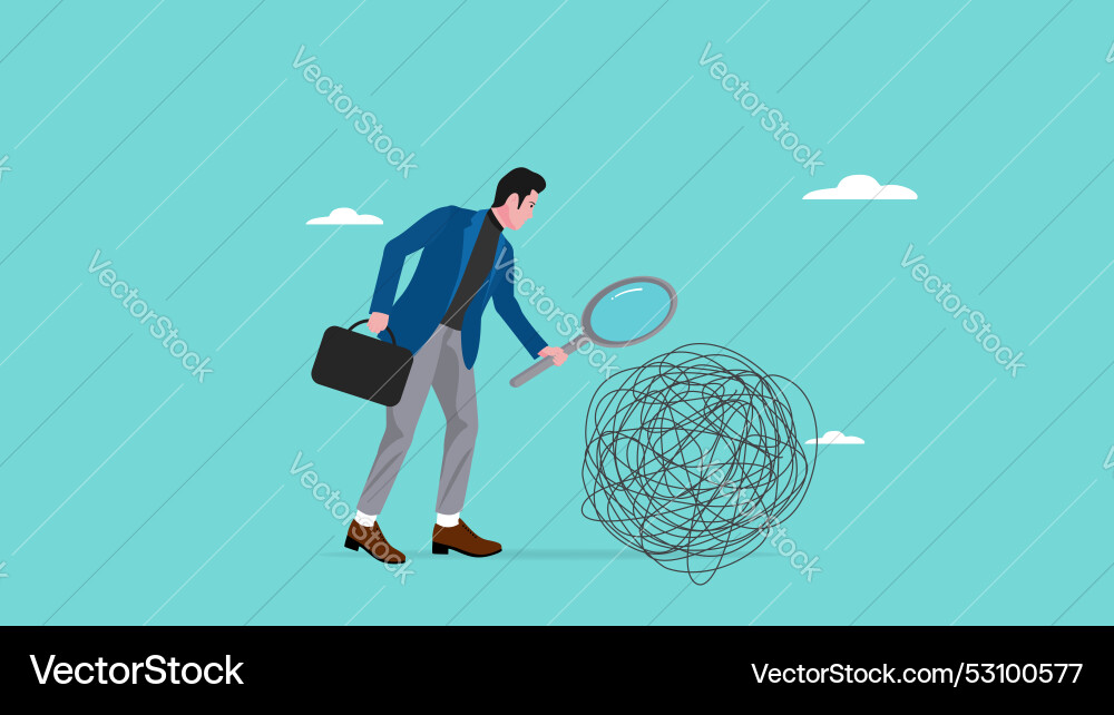 Analyze problems to find solutions Analyze problems to find solutions vector image