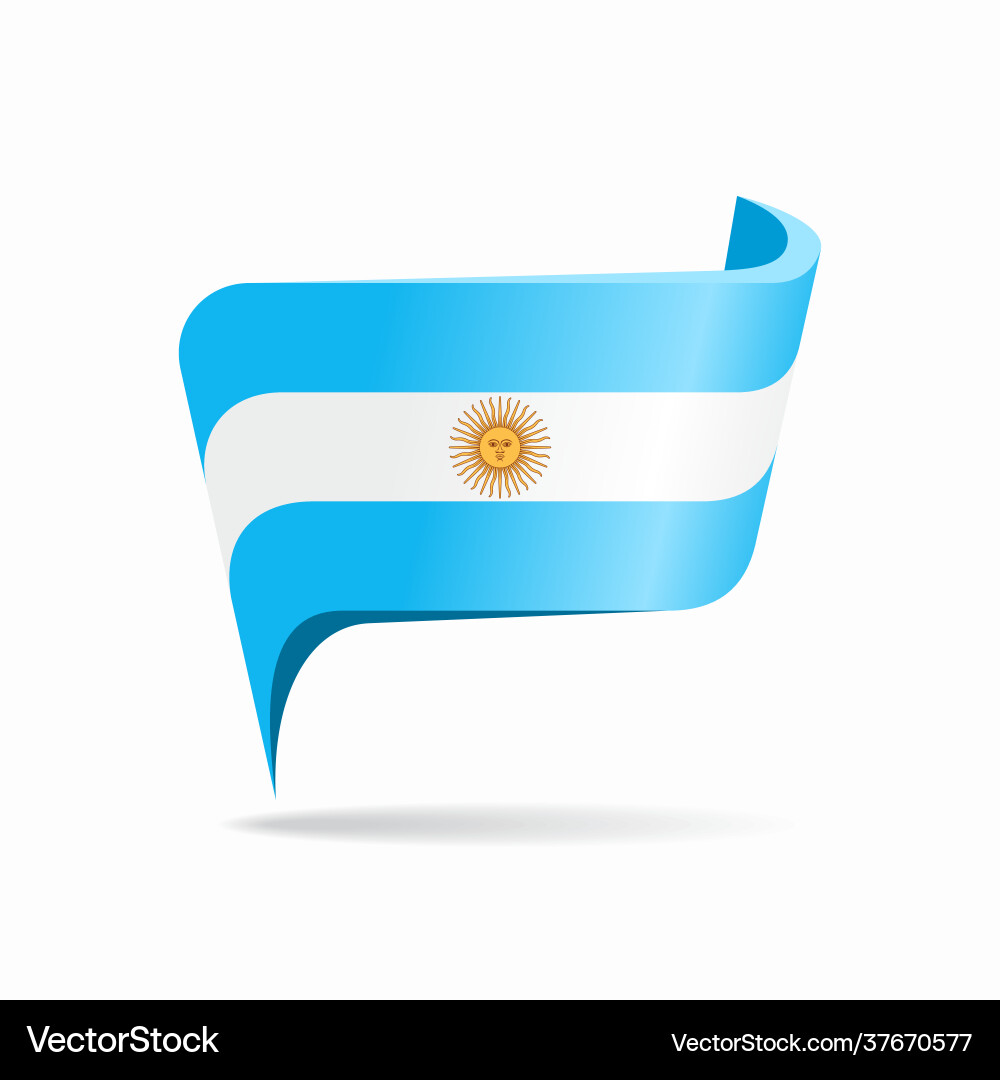 Argentine Flag Map Pointer vector image