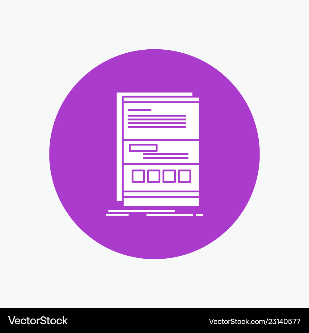 Browser dynamic internet page responsive white Vector Image