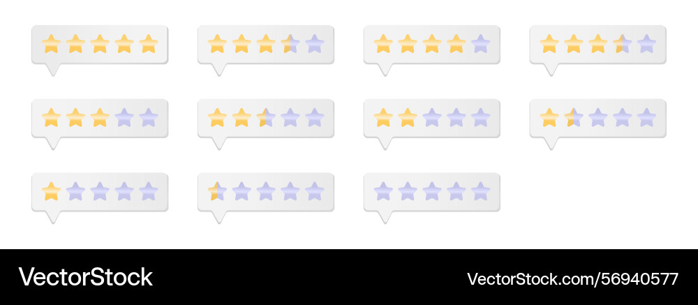 Classic star rating with gradient effect Classic star rating with gradient effect Vector Image