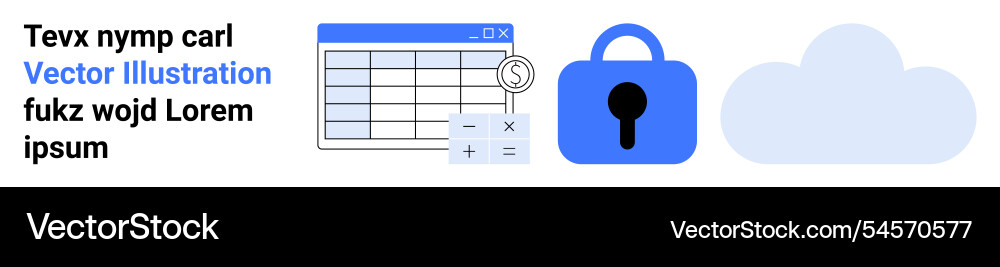 Data management and security with spreadsheet Data management and security with spreadsheet vector image