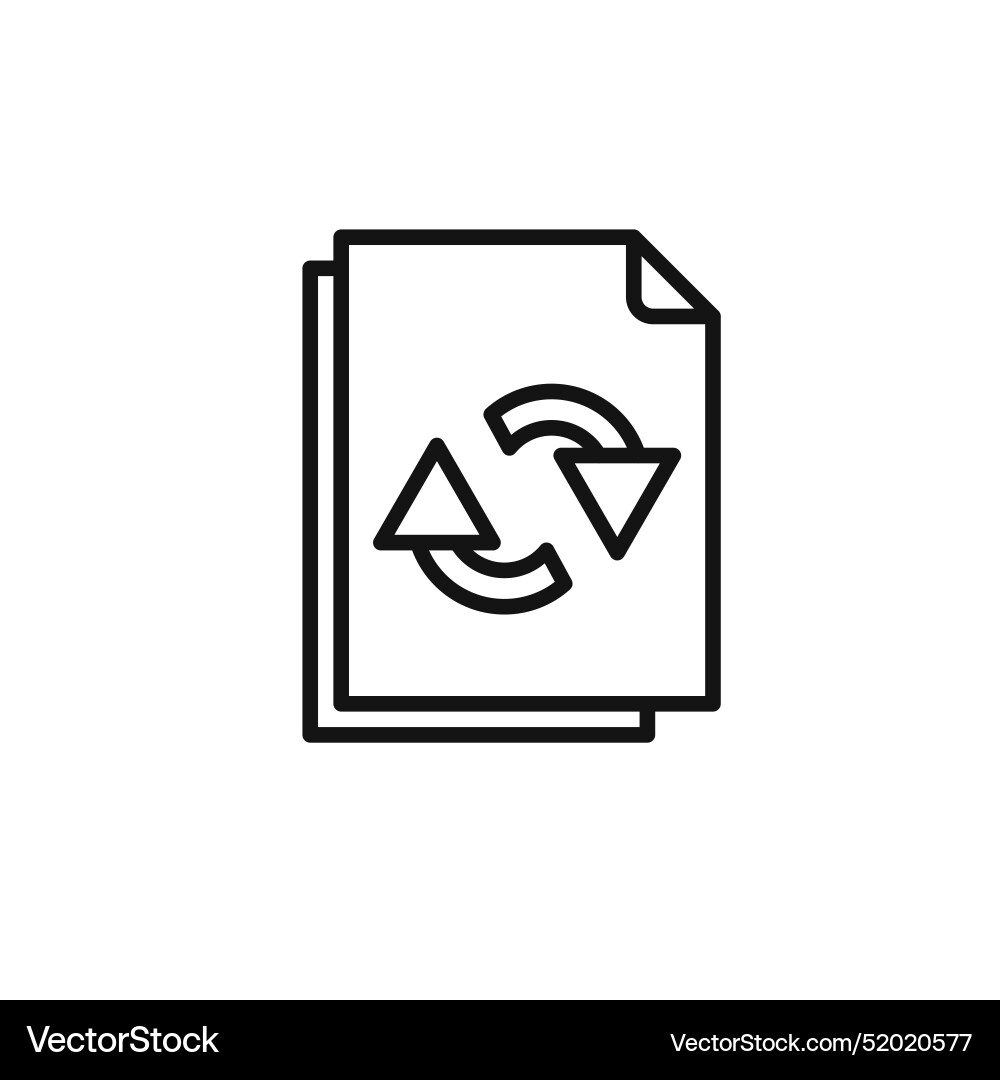 Data synchronization icon outline collection Data synchronization icon outline collection vector image
