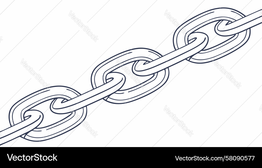 Dynamic Chain Link Motif Vector Image