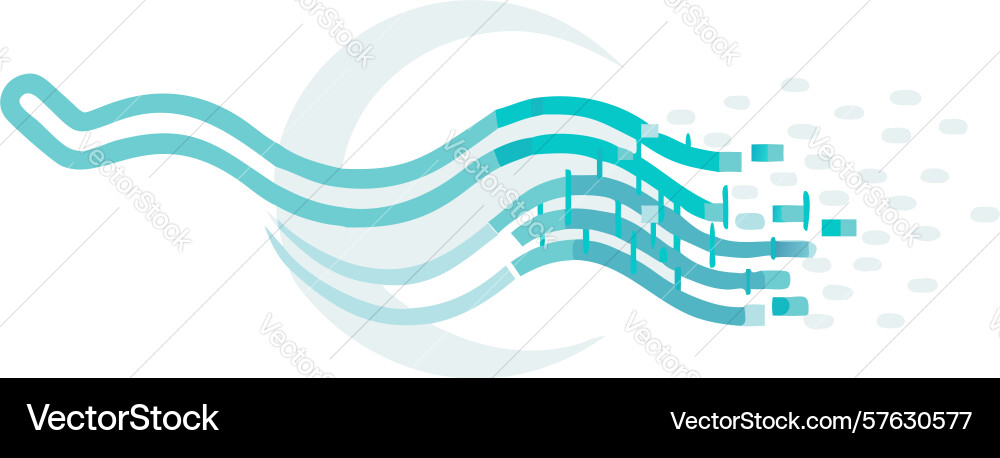 Dynamic sound waves abstract design vector image