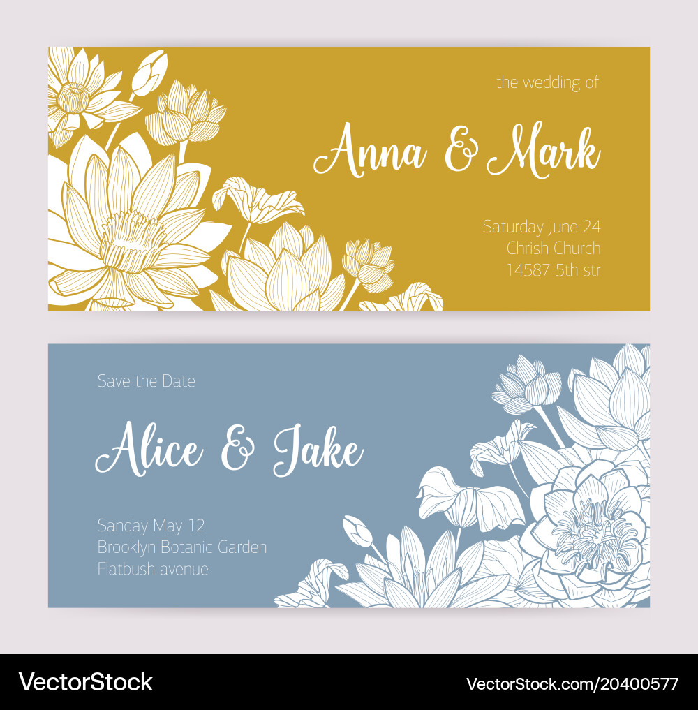 Elegant wedding invitation or save the date card – Royalty-Free Vector |  VectorStock, image size:1000x1017