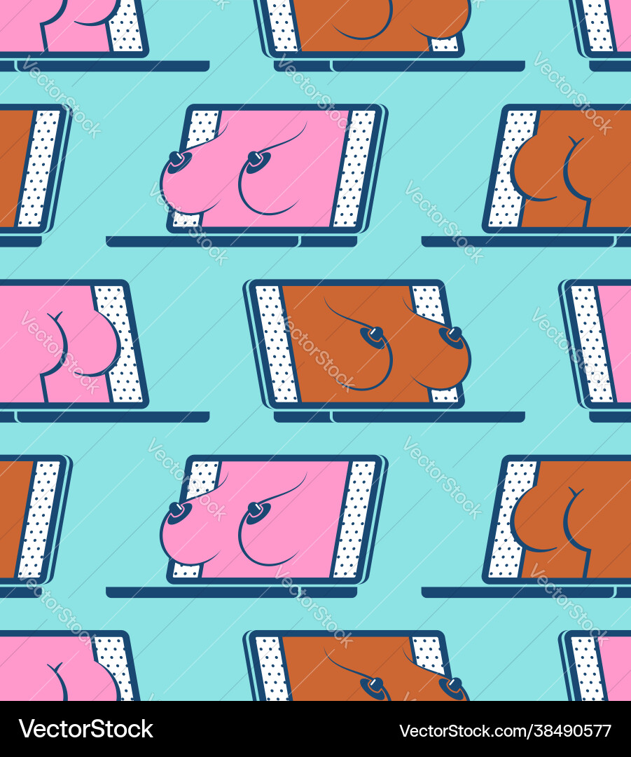 Erotica auf Laptop-Bildschirm Muster nahtlos porno Erotica auf Laptop-Bildschirm Muster nahtlos porno vektorbild